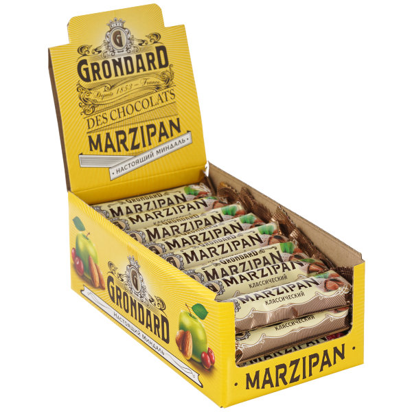 №1 TM Grondard     (9389) Батончики глазированные Марципановые Классика, (24шт по 50г)      в Мысках