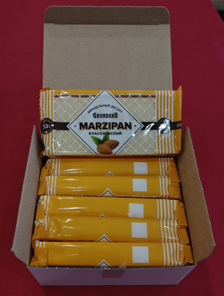  TM Grondard      (11133) Марципан 33%, (блок 6 шт по 200г)             в Мысках