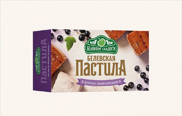 №2 Пастила  200г диетическая с ЧЁРНОЙ Смородиной, НОВЫЙ ФОРМАТ (4*50г)   в Мысках