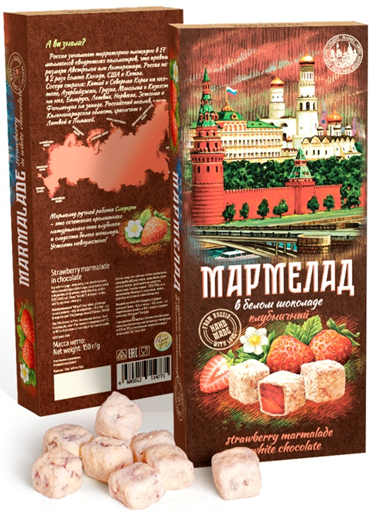  Сладарт Мармелад Клубничный в белом шоколаде, 150г   в Мысках